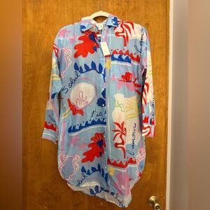 NWT LOFT Beach Cover Up Long Shirt